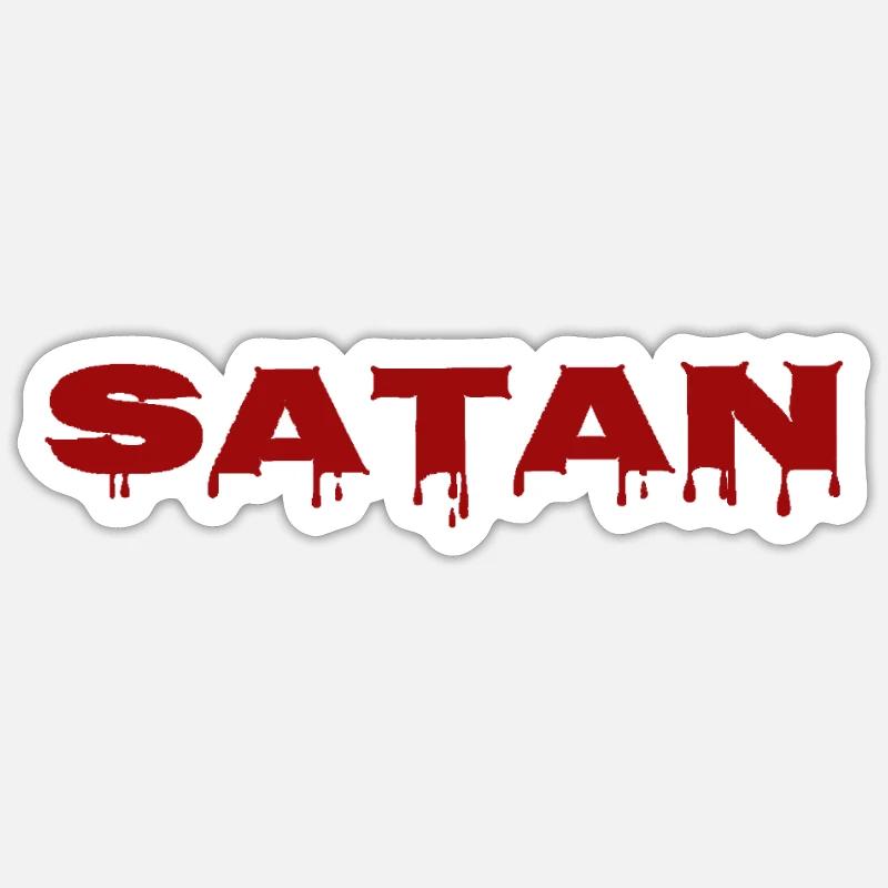 Satan - Sticker size S (10 x 10 cm) - white matte