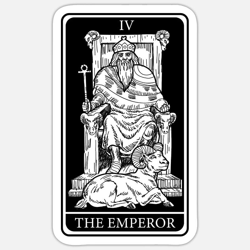 Le Roi Tarot Cartes Devins Devins Sticker taille S (10 x 10 cm)