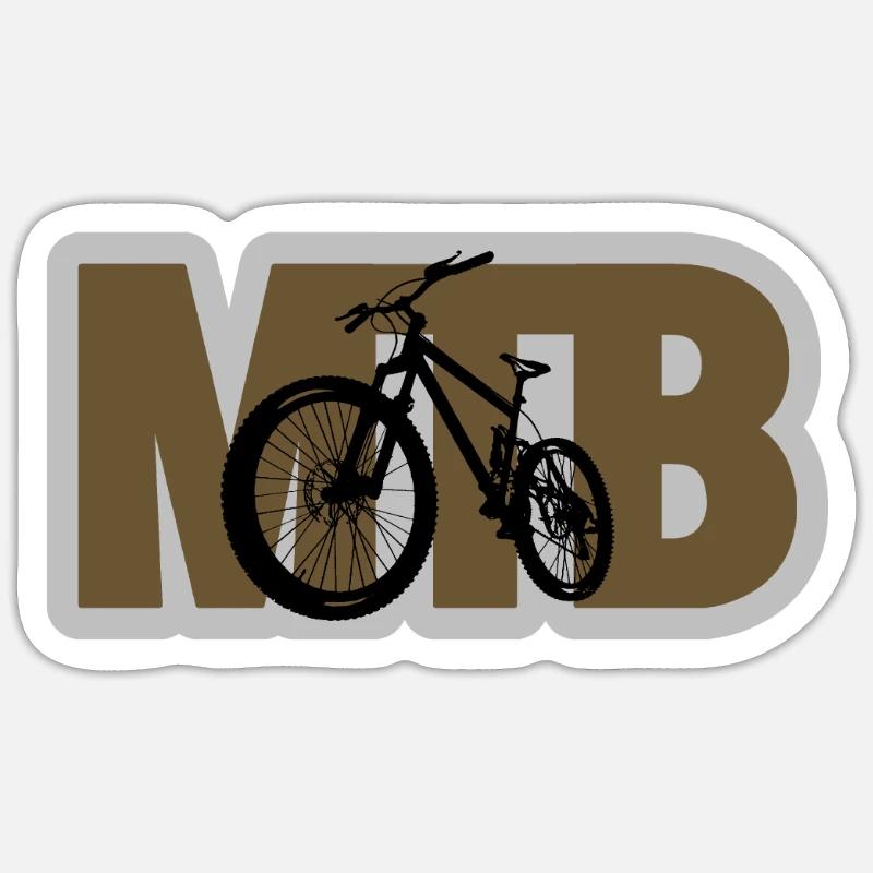 MTB - Sticker size S (10 x 10 cm) - white matte