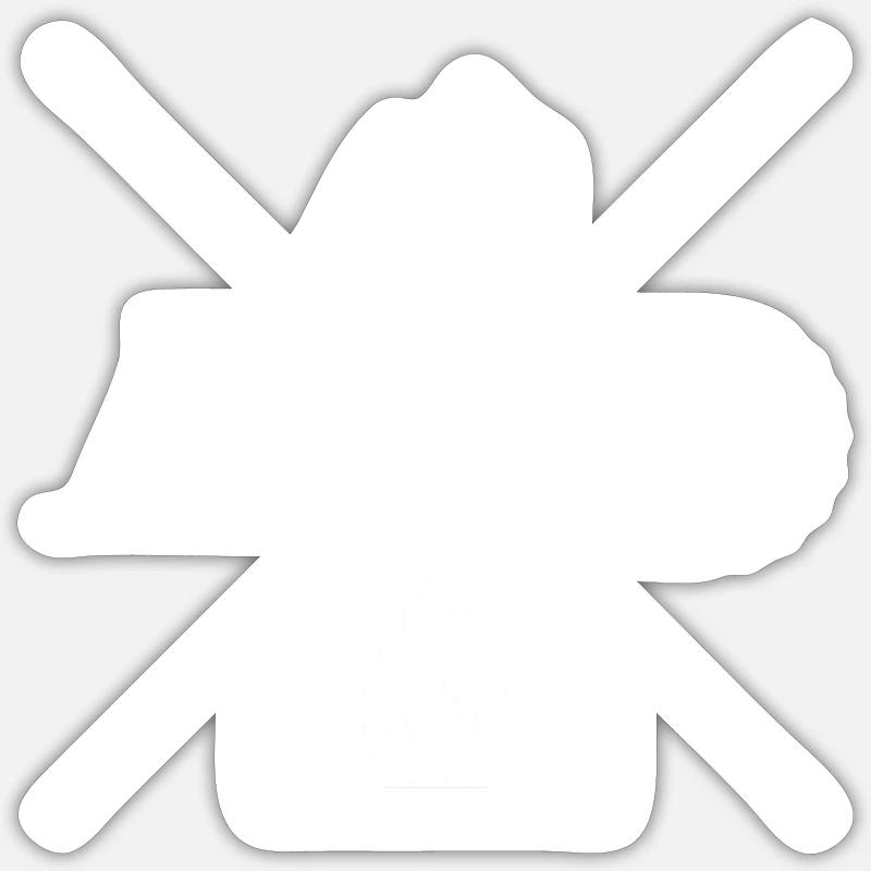 Camping - Sticker size S (10 x 10 cm) - white matte