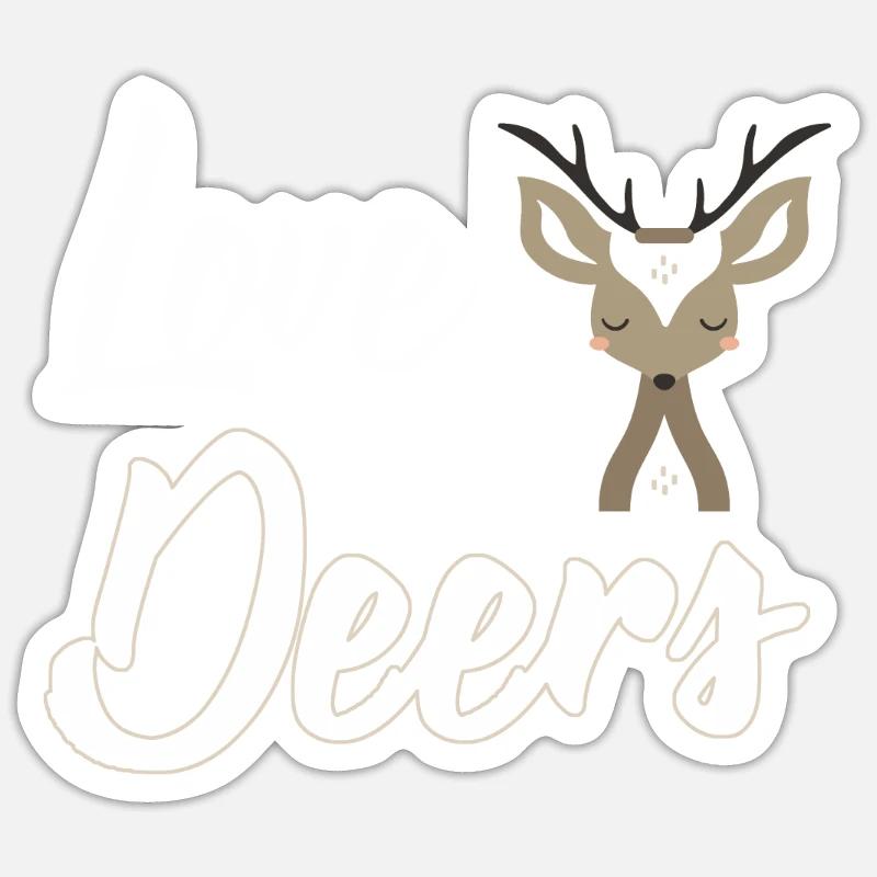 Deer Roe Deer - Sticker size S (10 x 10 cm) - white matte