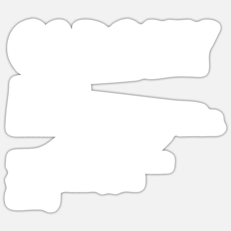 Auto Freak - Sticker Größe S (10 x 10 cm) - Mattweiß