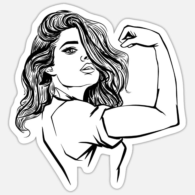 Mme - Sticker taille S (10 x 10 cm) - blanc mat