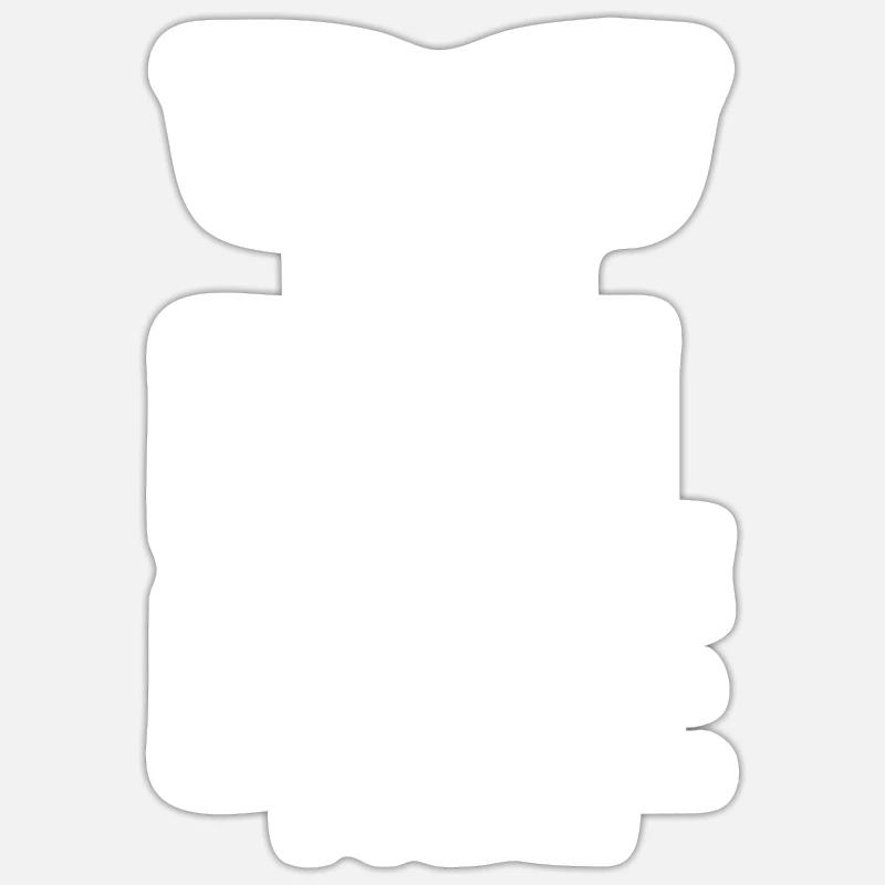 zio - Sticker formato S (10 x 10 cm) - bianco opaco