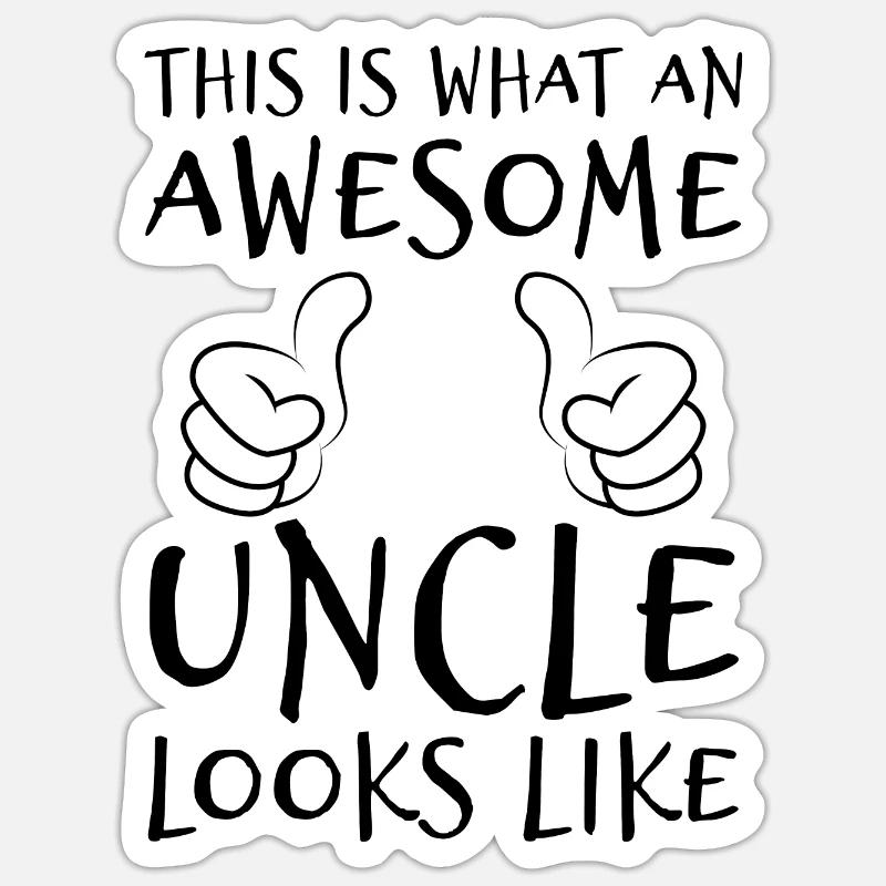 Onkel Geschenk - Sticker Größe S (10 x 10 cm) - Mattweiß