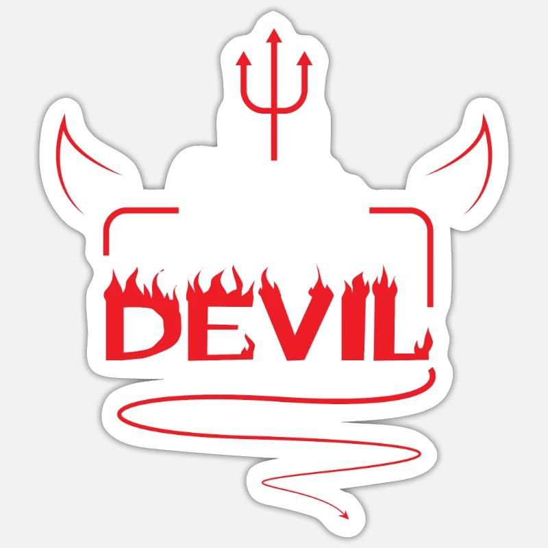 Little Devil Little devil - Sticker size S (10 x 10 cm) - white matte