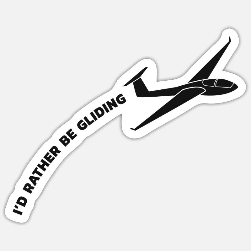 Planeurs Planeurs Planeurs - Sticker taille S (10 x 10 cm) - blanc mat