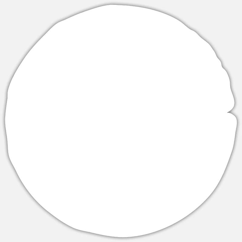 Circle 1 white Sticker size S (10 x 10 cm)