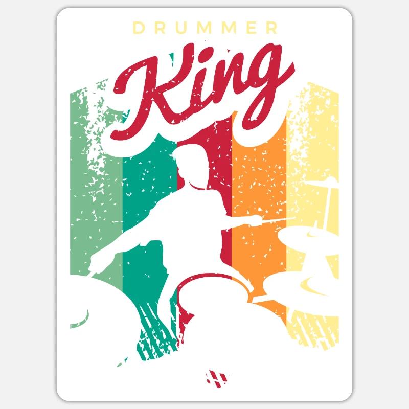Batterie Percussion Percussion - Sticker taille S (10 x 10 cm) - blanc mat