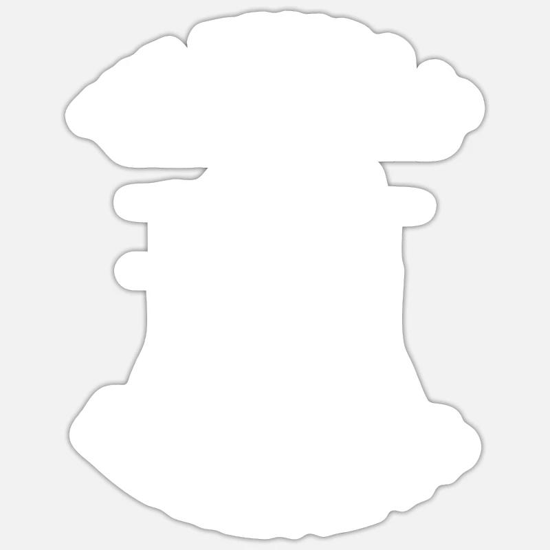 Batterie Percussion Percussion - Sticker taille S (10 x 10 cm) - blanc mat