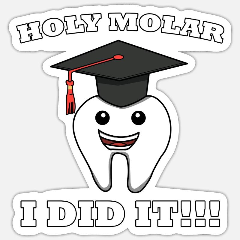 Dentist Dentist Student Assistant - Sticker taille S (10 x 10 cm) - blanc mat