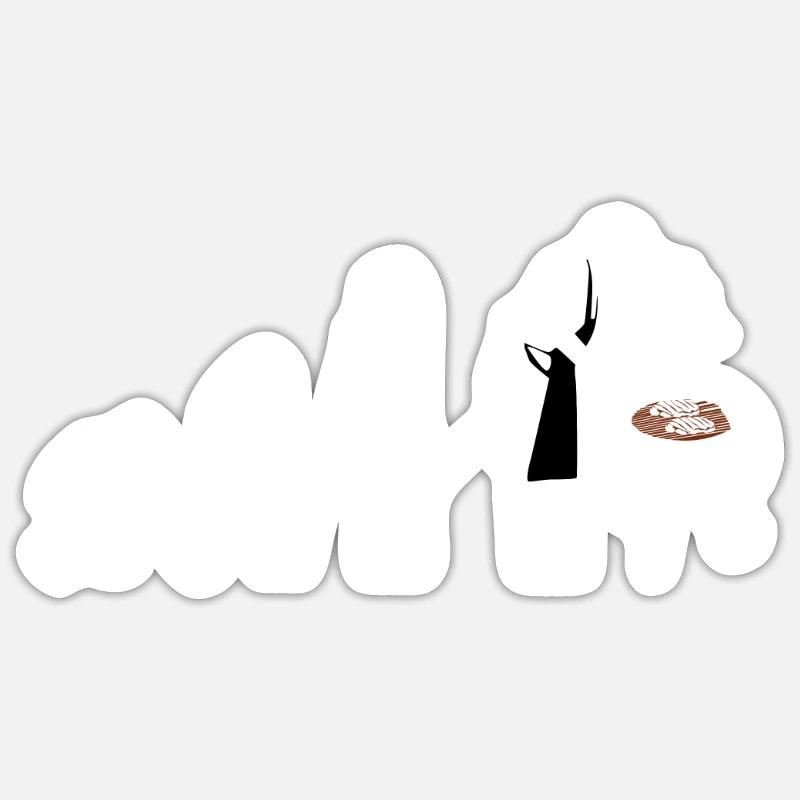 Grillmeister Evolution - Sticker Größe S (10 x 10 cm) - Mattweiß