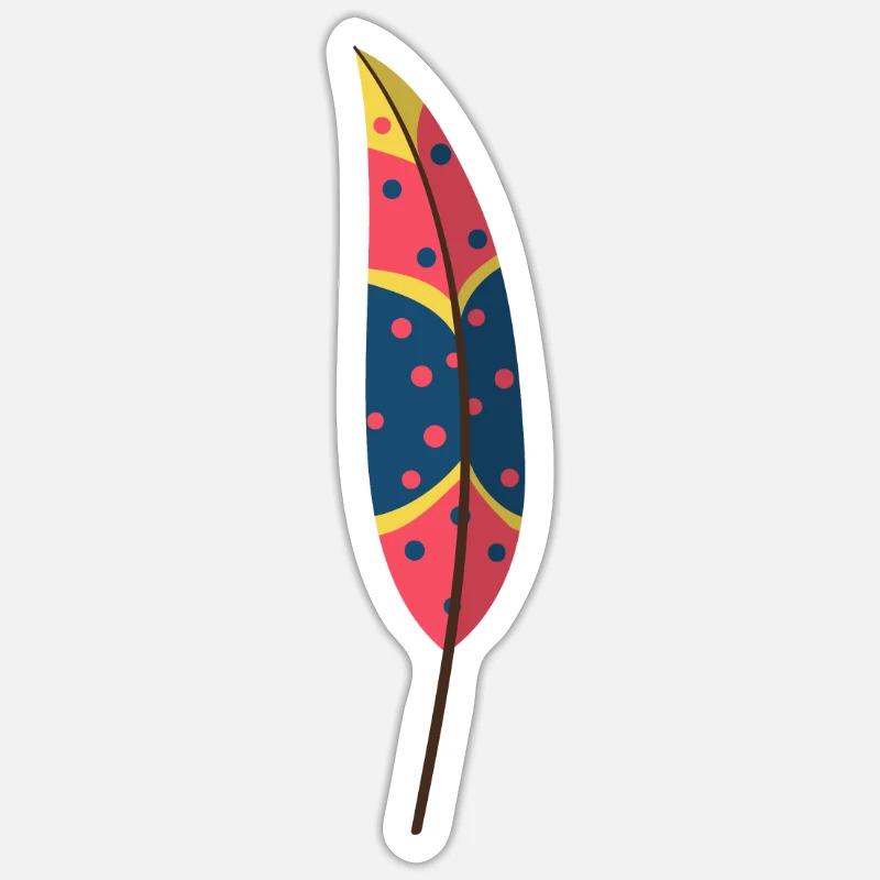 feather - Sticker size S (10 x 10 cm) - white matte