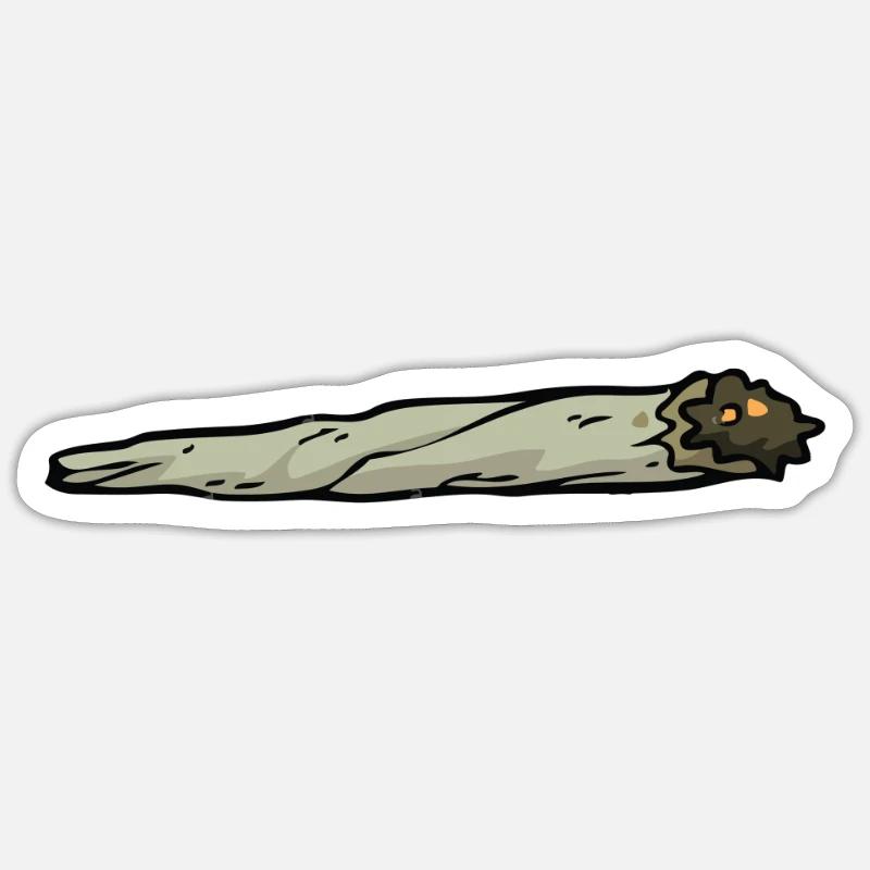 Kiffen Kiffer Joint - Sticker size S (10 x 10 cm) - white matte