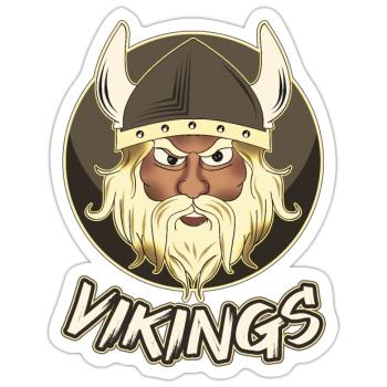 Vikings - Sticker Größe S (10 x 10 cm) - Mattweiß - Vorne