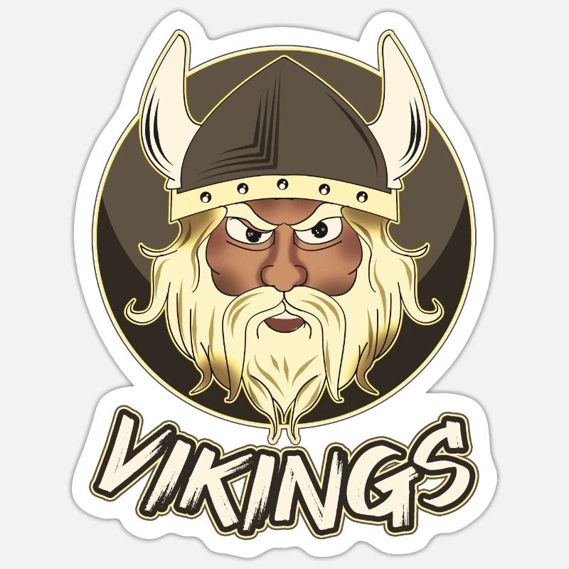 Vikings - Sticker size S (10 x 10 cm) - white matte