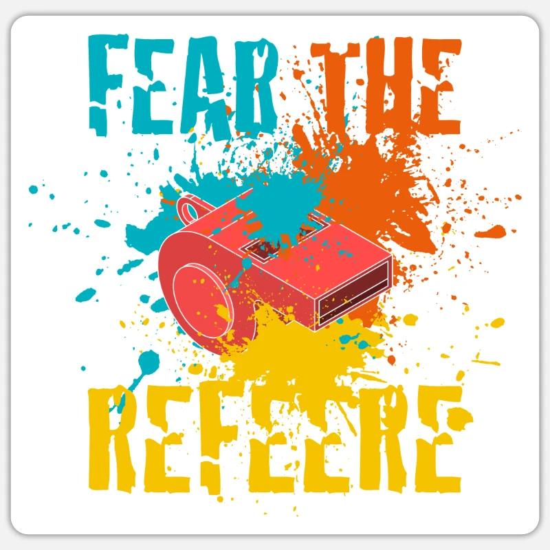 L’arbitre - Sticker taille S (10 x 10 cm) - blanc mat