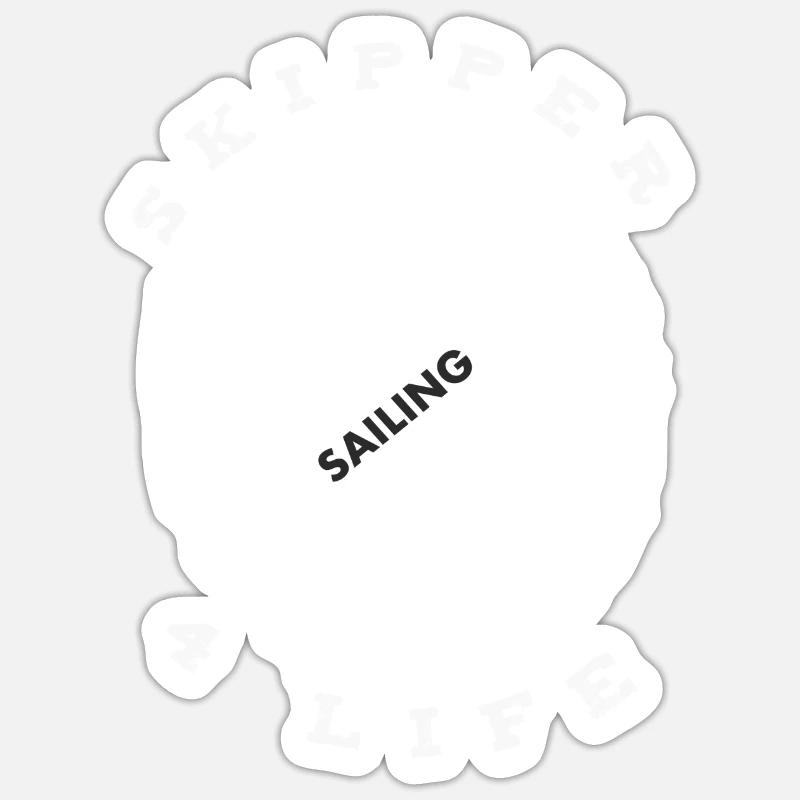 skipper - Sticker taille S (10 x 10 cm) - blanc mat