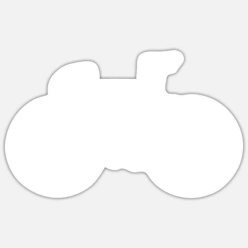 cyclisme - Sticker taille S (10 x 10 cm) - blanc mat