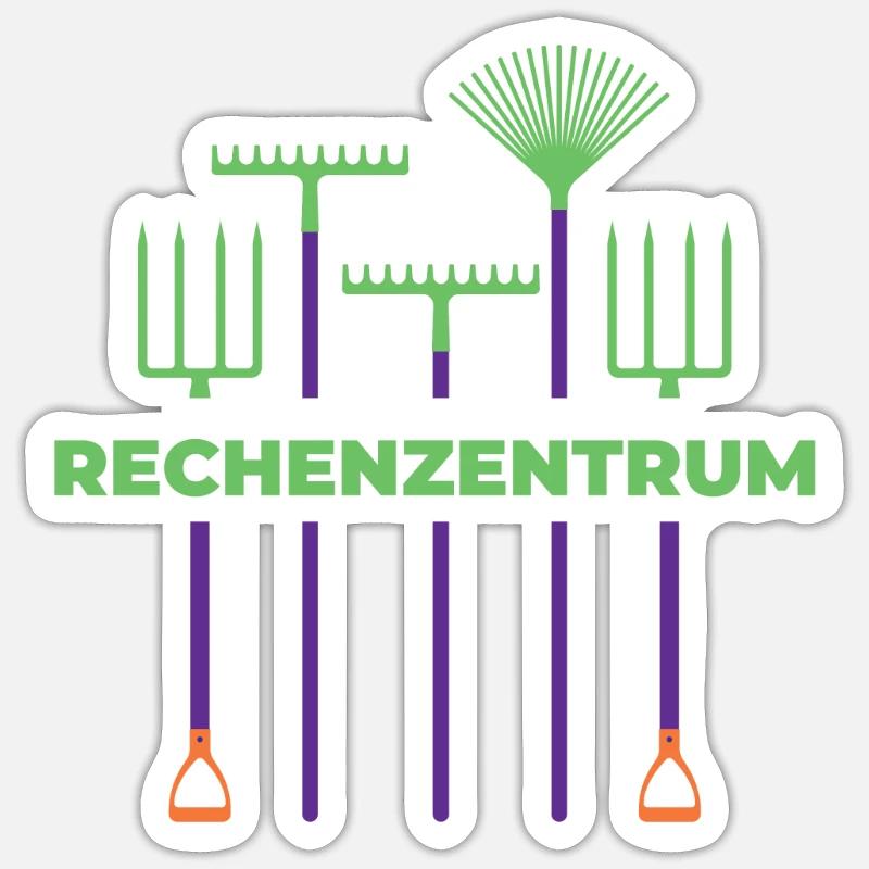 Rechenzentrum Gärtner Computer Nerd Garten Coding Sticker Größe S (10 x 10 cm)