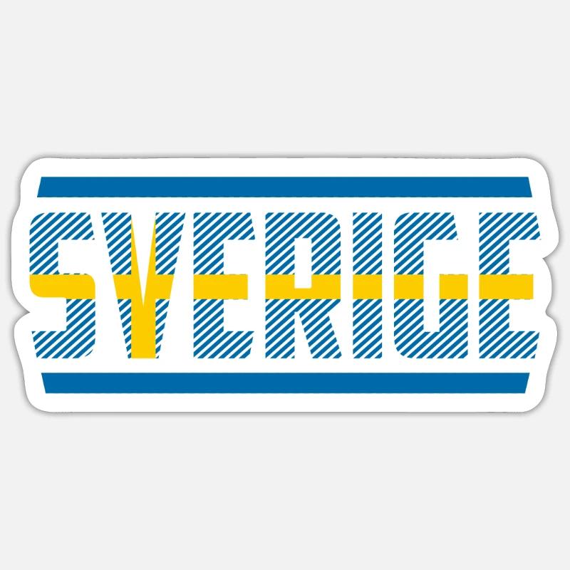 Suède - Sticker taille S (10 x 10 cm) - blanc mat