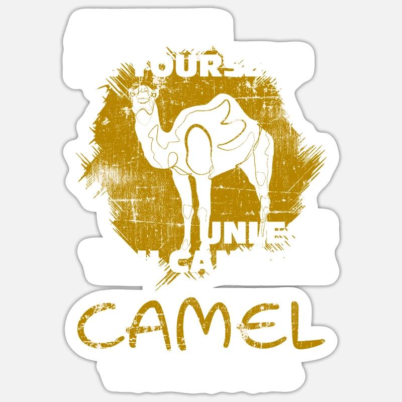 Kamel - Sticker Größe S (10 x 10 cm) - Mattweiß