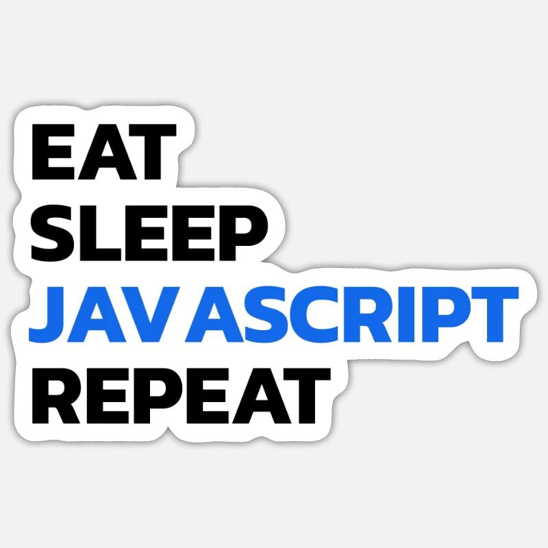 Programmierer Entwickler Javascript - Sticker Größe S (10 x 10 cm) - Mattweiß
