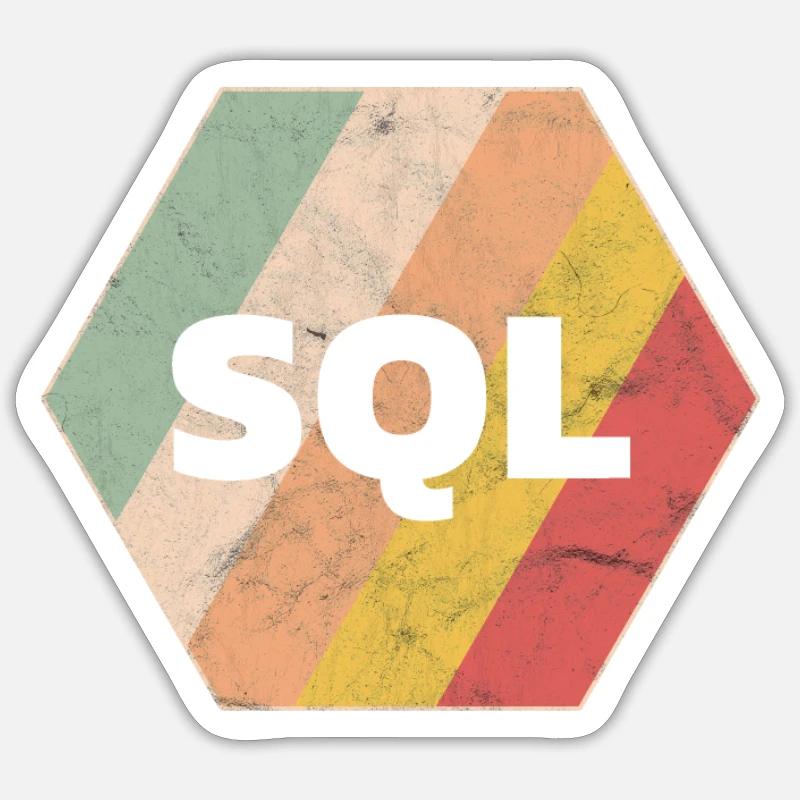 Programmeur développeur SQL - Sticker taille S (10 x 10 cm) - blanc mat