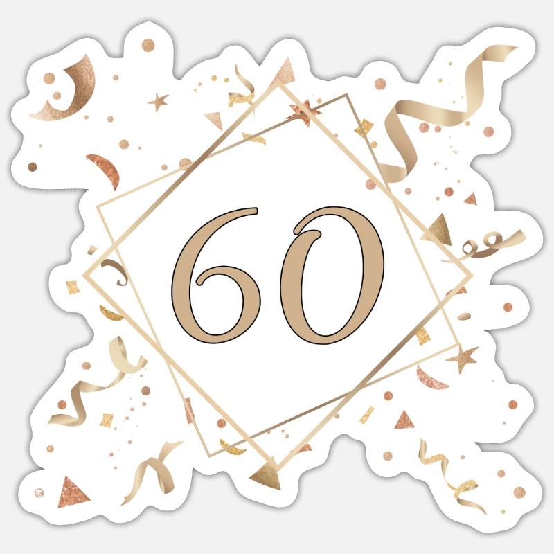 or 60 - Sticker taille S (10 x 10 cm) - blanc mat