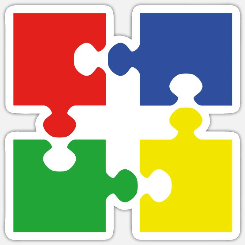 Puzzles - Sticker size S (10 x 10 cm) - white matte