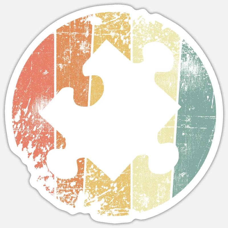 Puzzle - Sticker taille S (10 x 10 cm) - blanc mat
