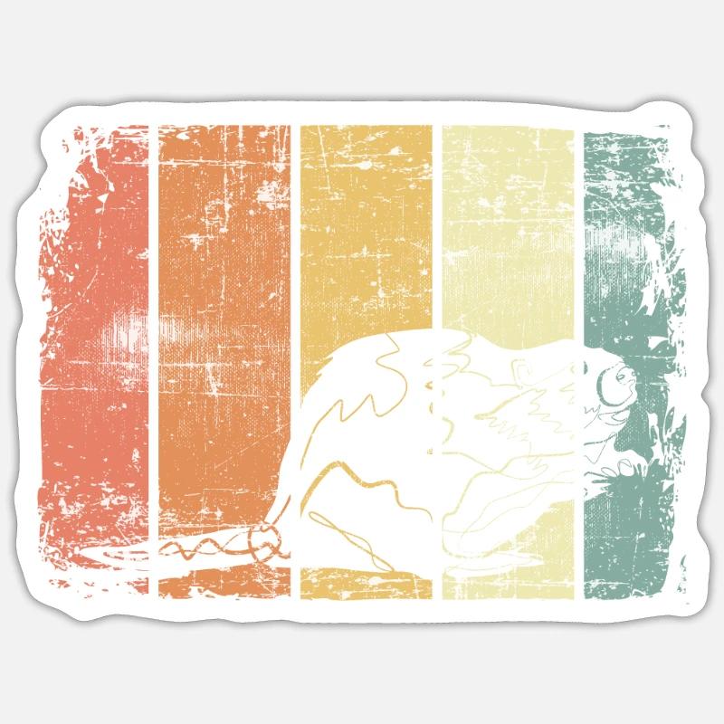 Biber - Sticker Größe S (10 x 10 cm) - Mattweiß