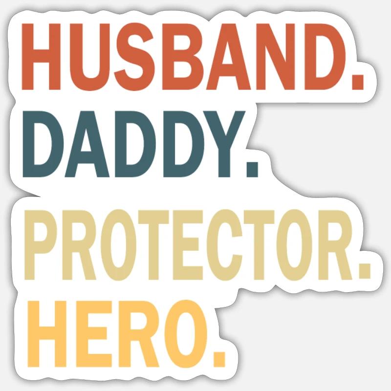 Father's Day Daddy Daddy Daddy Dad Dad Daddy - Sticker size S (10 x 10 cm) - white matte