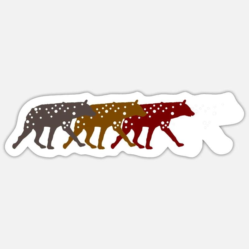 Hyäne - Sticker Größe S (10 x 10 cm) - Mattweiß