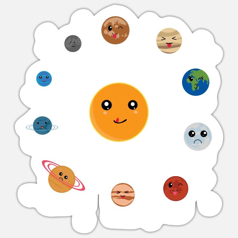 Système solaire Sticker taille S (10 x 10 cm)