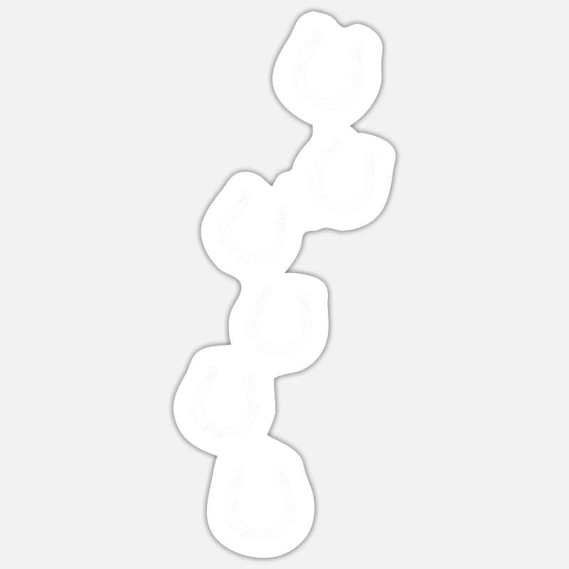 Fer à cheval - Sticker taille S (10 x 10 cm) - blanc mat