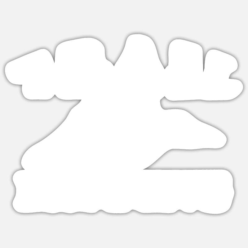 Trail Running - Sticker Größe S (10 x 10 cm) - Mattweiß