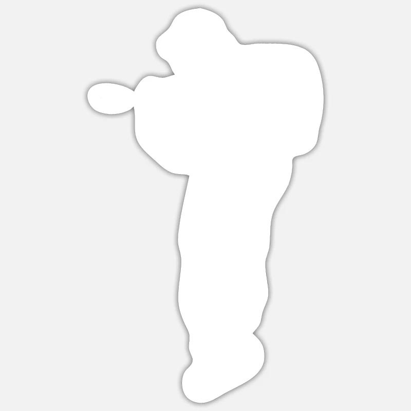 Silhouette de danseuse danseuse - Sticker taille S (10 x 10 cm) - blanc mat