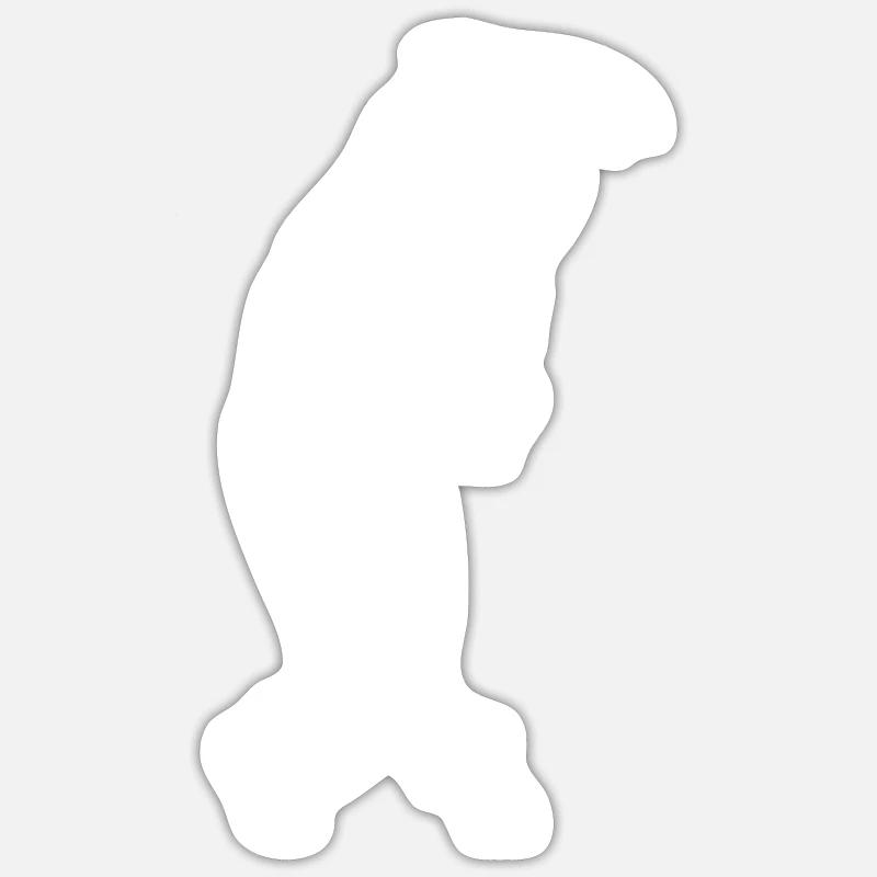 Silhouette de danseuse danseuse - Sticker taille S (10 x 10 cm) - blanc mat
