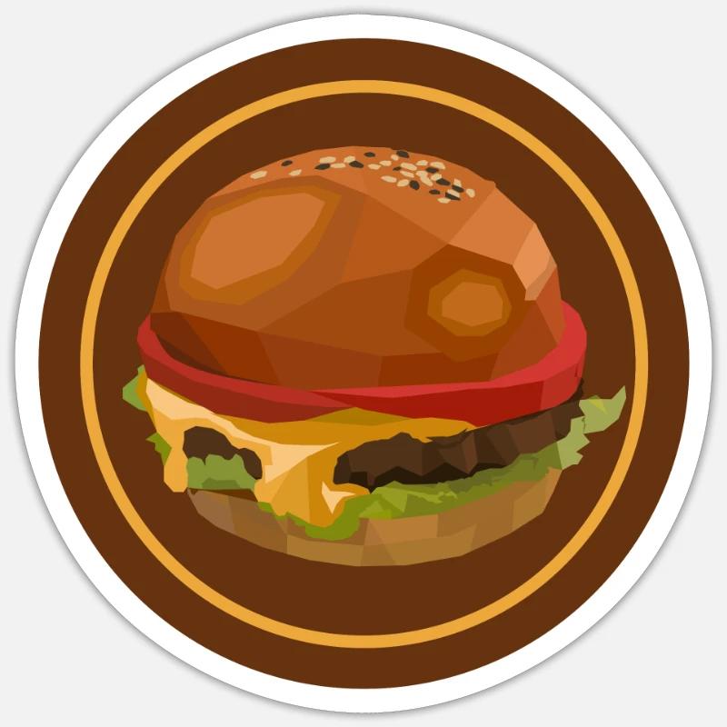 Burger Sticker size S (10 x 10 cm)