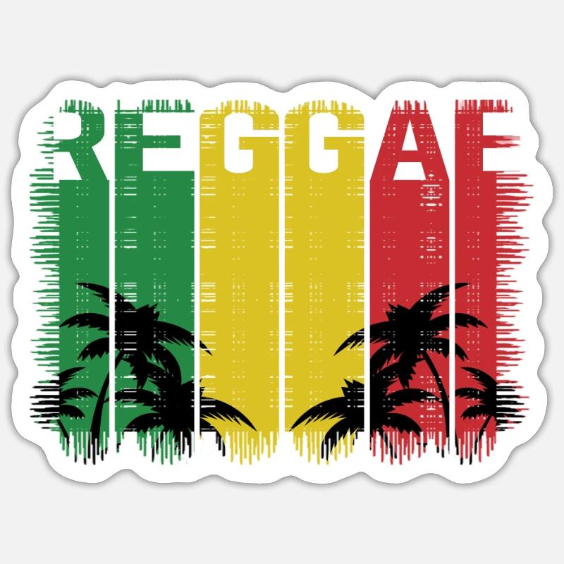 reggae - Sticker size S (10 x 10 cm) - white matte