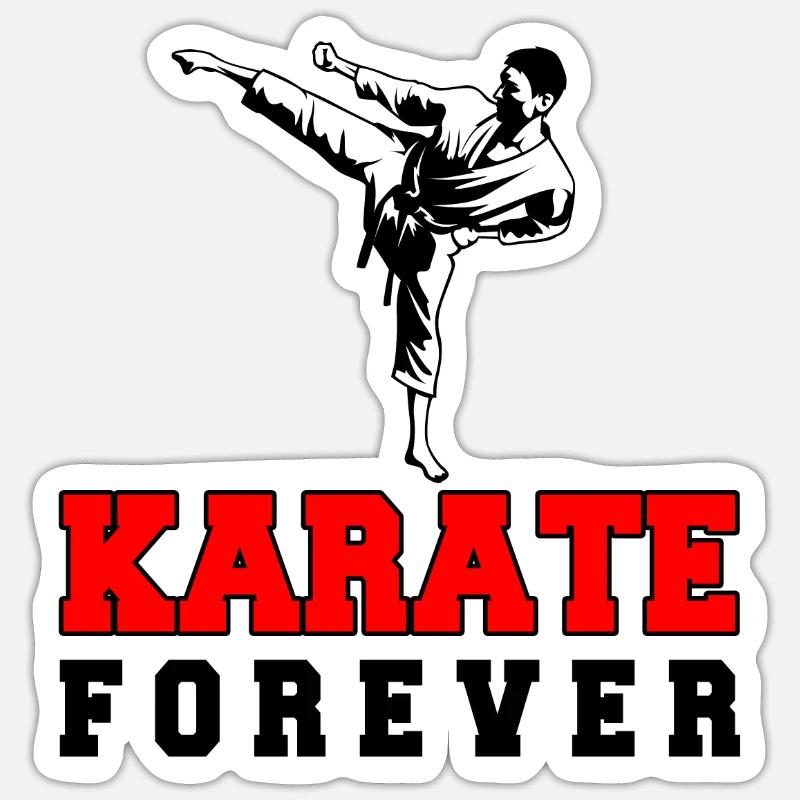 Karate Forever - Sticker size S (10 x 10 cm) - white matte