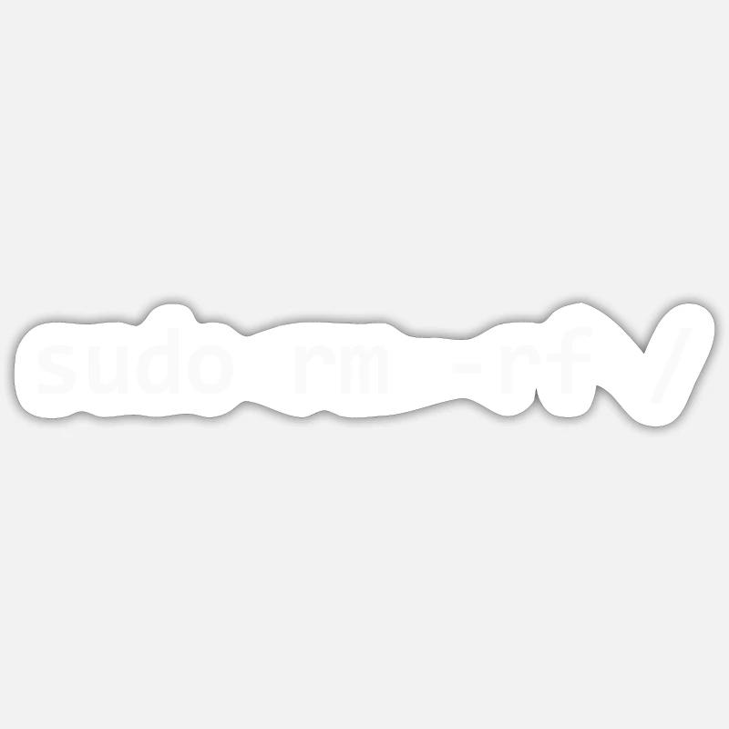 Programmierer Sudo Linux Sticker Größe S (10 x 10 cm)