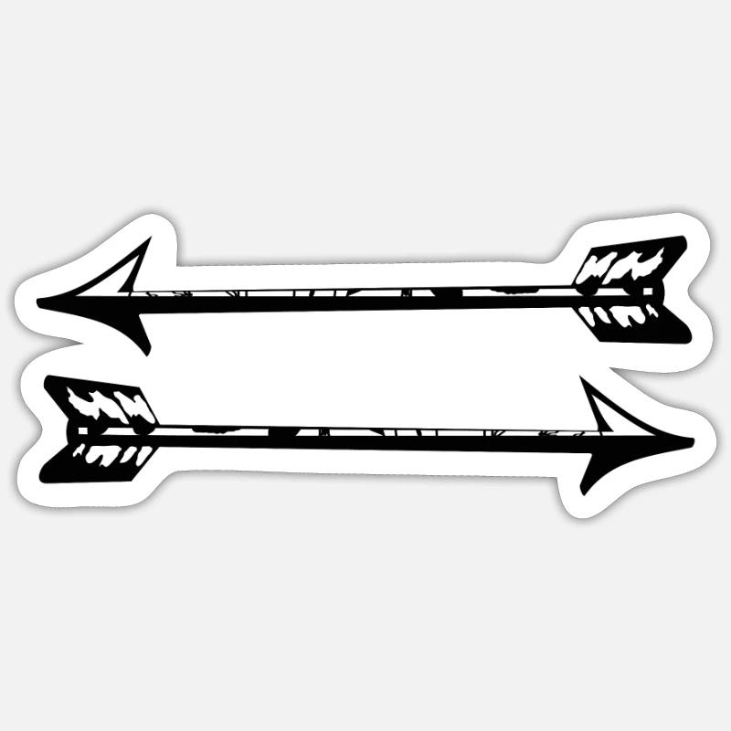 Arrows - Sticker size S (10 x 10 cm) - white matte