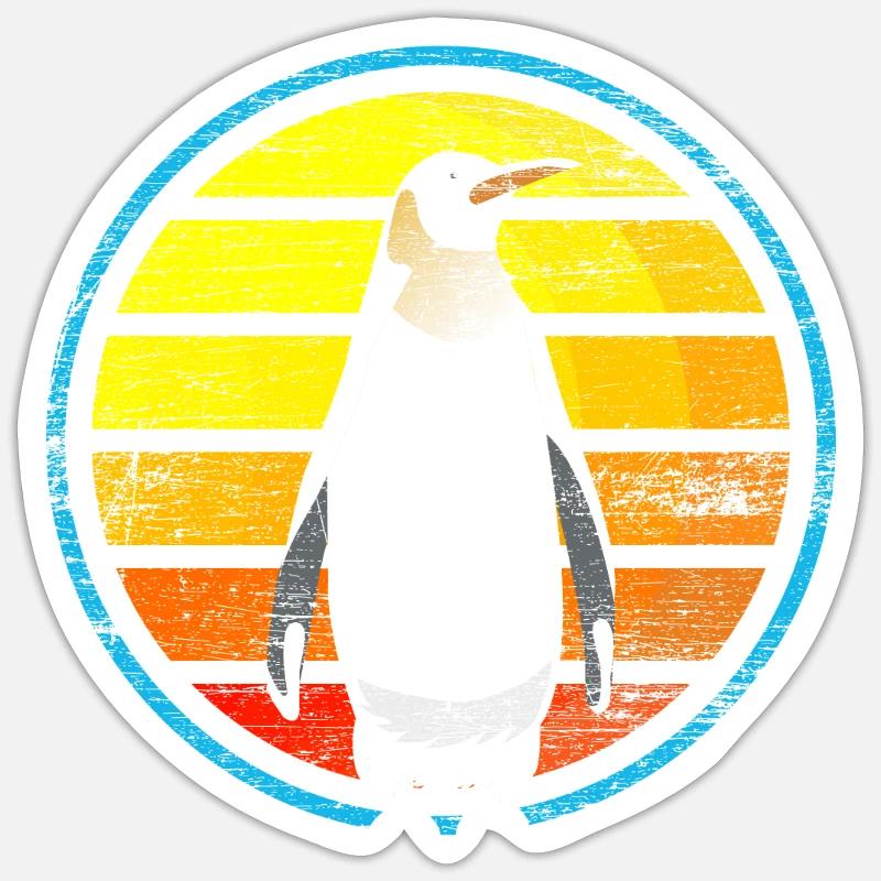 Pinguin - Sticker Größe S (10 x 10 cm) - Mattweiß