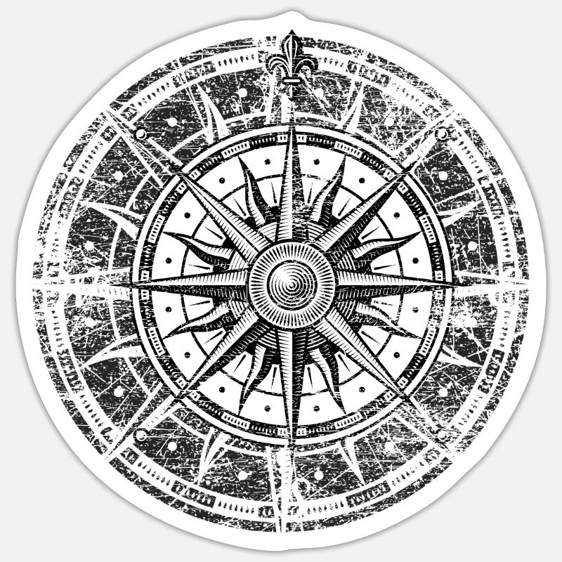Compas de navigation Sticker taille S (10 x 10 cm)