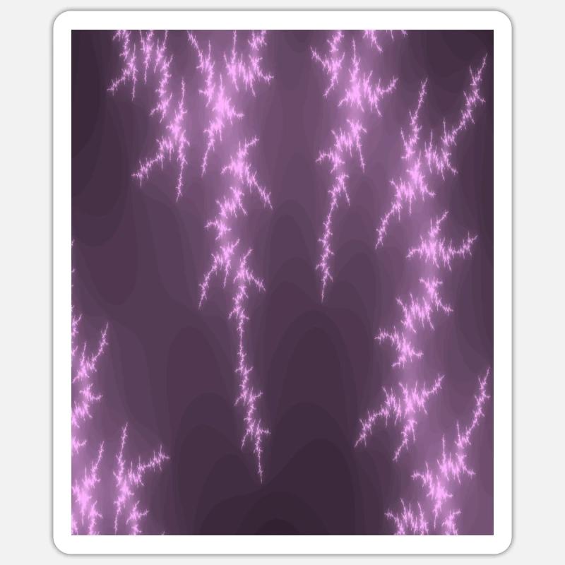 Fractal flashes - Sticker size S (10 x 10 cm) - white matte