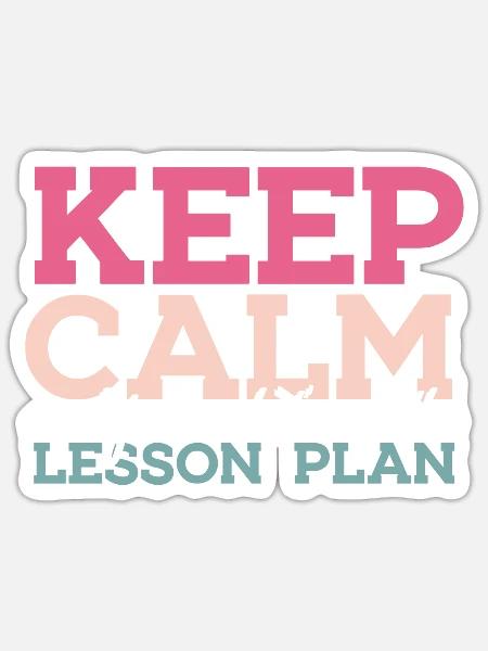Entspann Dich Lehrer Unterricht Geschenk Spruch - Sticker Größe S (10 x 10 cm) - Mattweiß