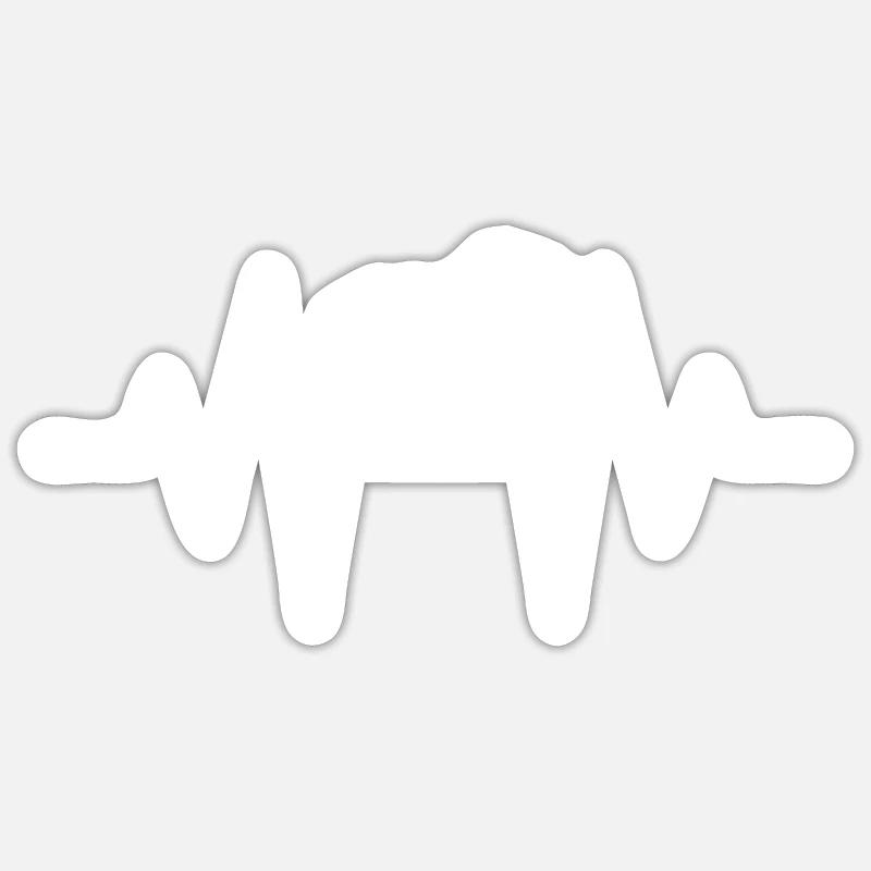 Schaf Heartbeat Schäfchen Lamm Hammel Schäfer Sticker Größe S (10 x 10 cm)