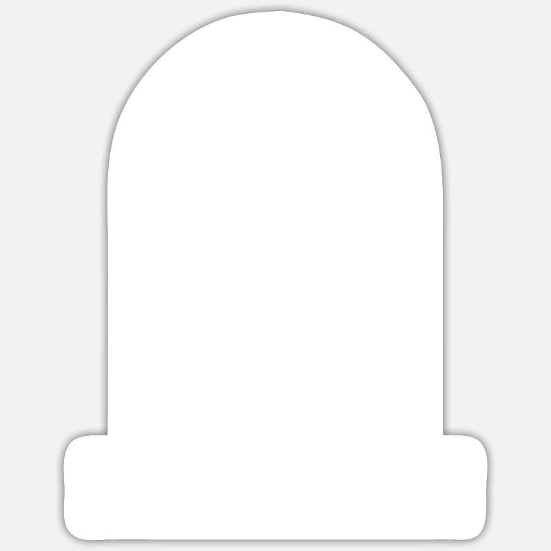 Tombeau cimetière tombe - Sticker taille S (10 x 10 cm) - blanc mat